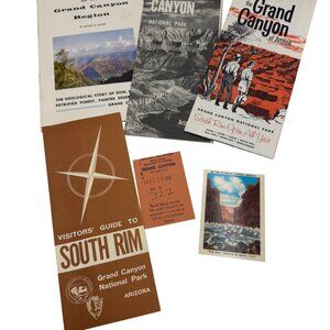 Vintage Grand Canyon National Park Brochures & Permits Set